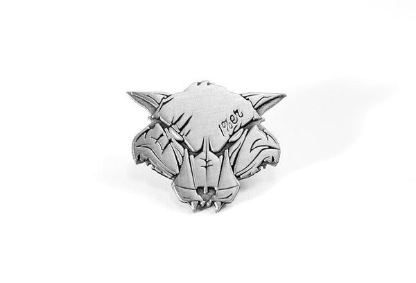 Designer Streetwear | Die Stamped Metal One Percenter Pin Front | WARREN PEACE