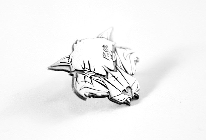 Designer Streetwear | Die Stamped Metal One Percenter Pin Side | WARREN PEACE