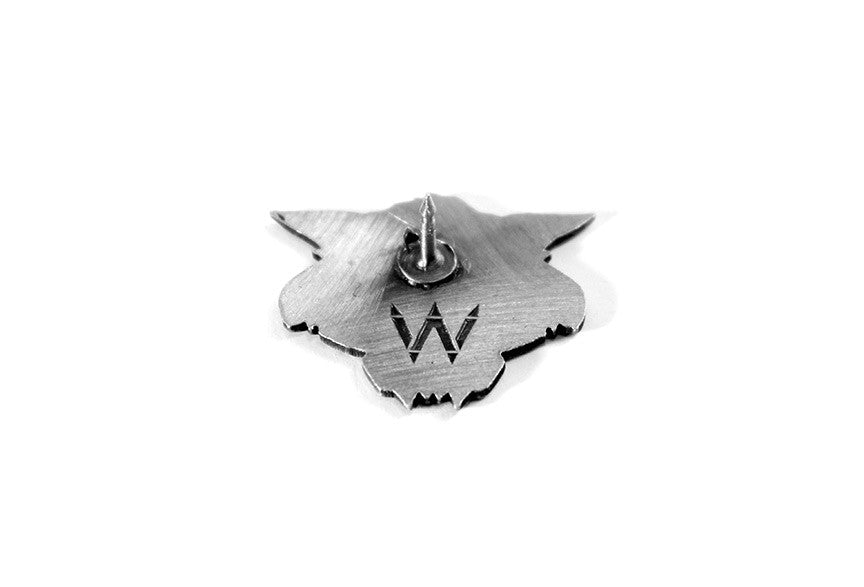 Designer Streetwear | Die Stamped Metal One Percenter Pin Back | WARREN PEACE