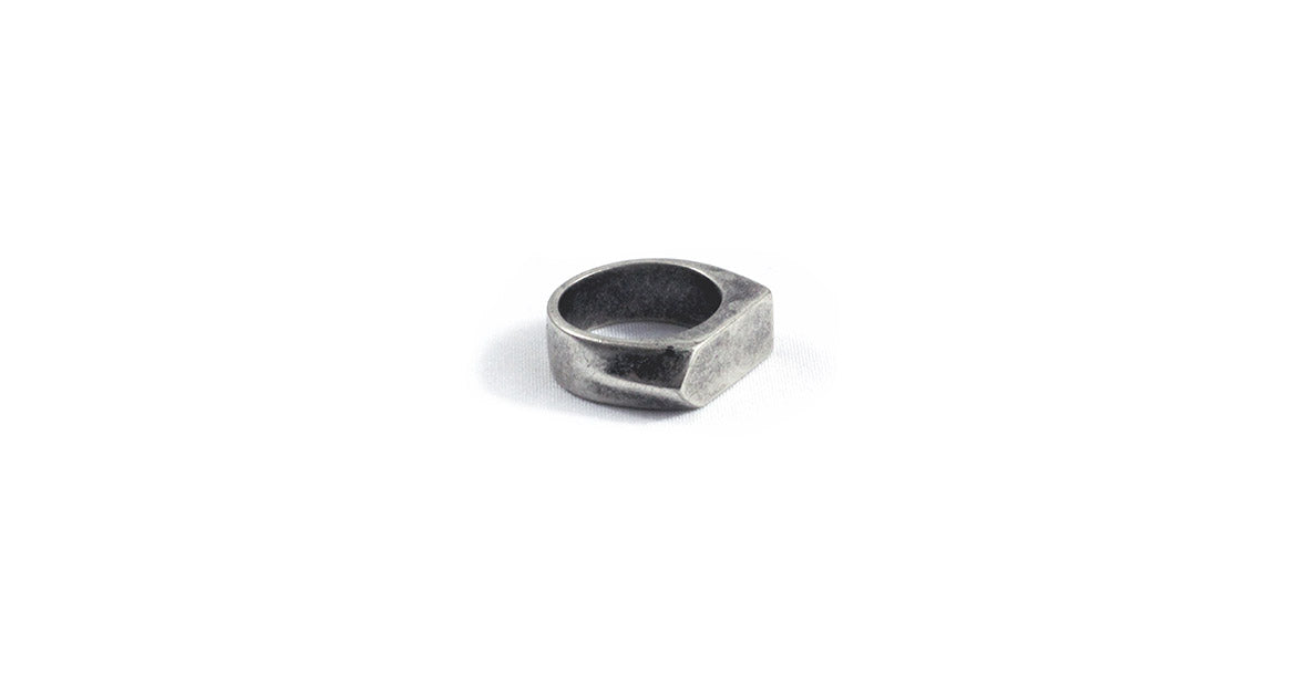 Warren Peace - Chopper Ring in Antique Silver - Designer Streetwear