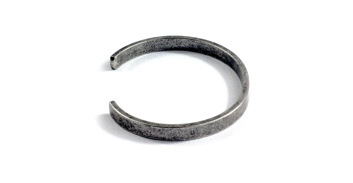 Warren Peace - Reaper Classic Bangle in Antique Silver - Designer Streetwear
