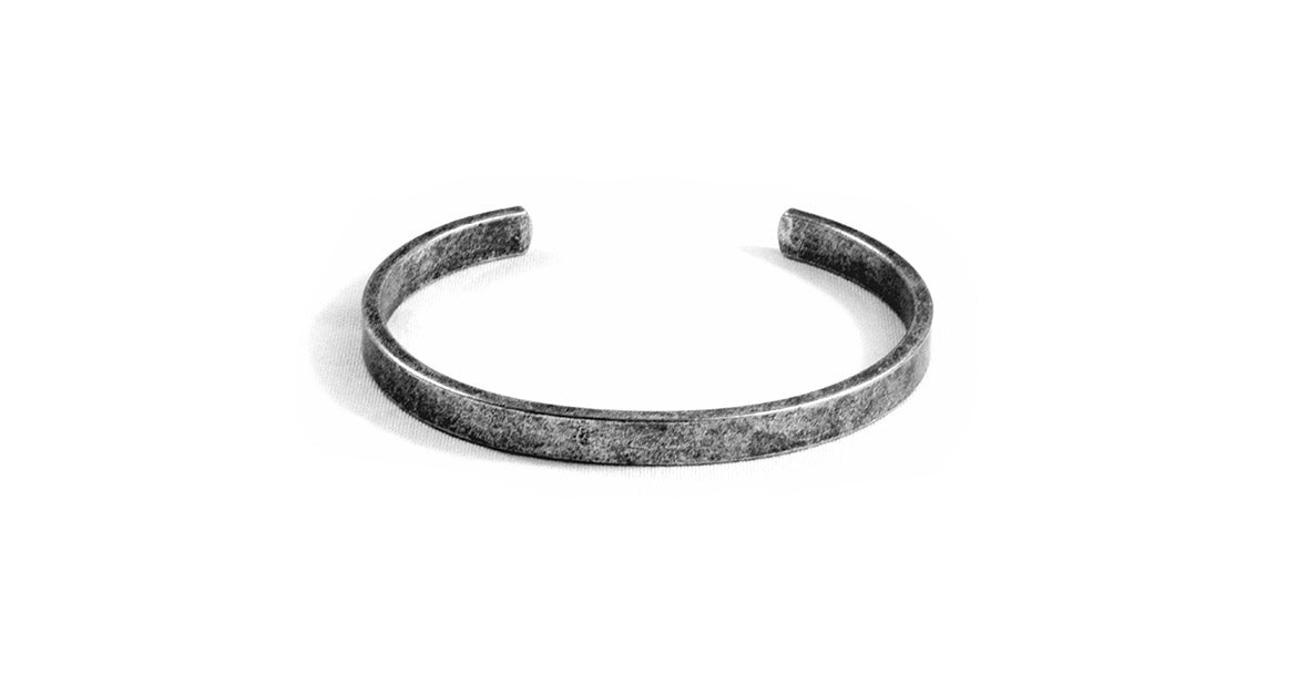 Warren Peace - Reaper Classic Bangle in Antique Silver - Designer Streetwear