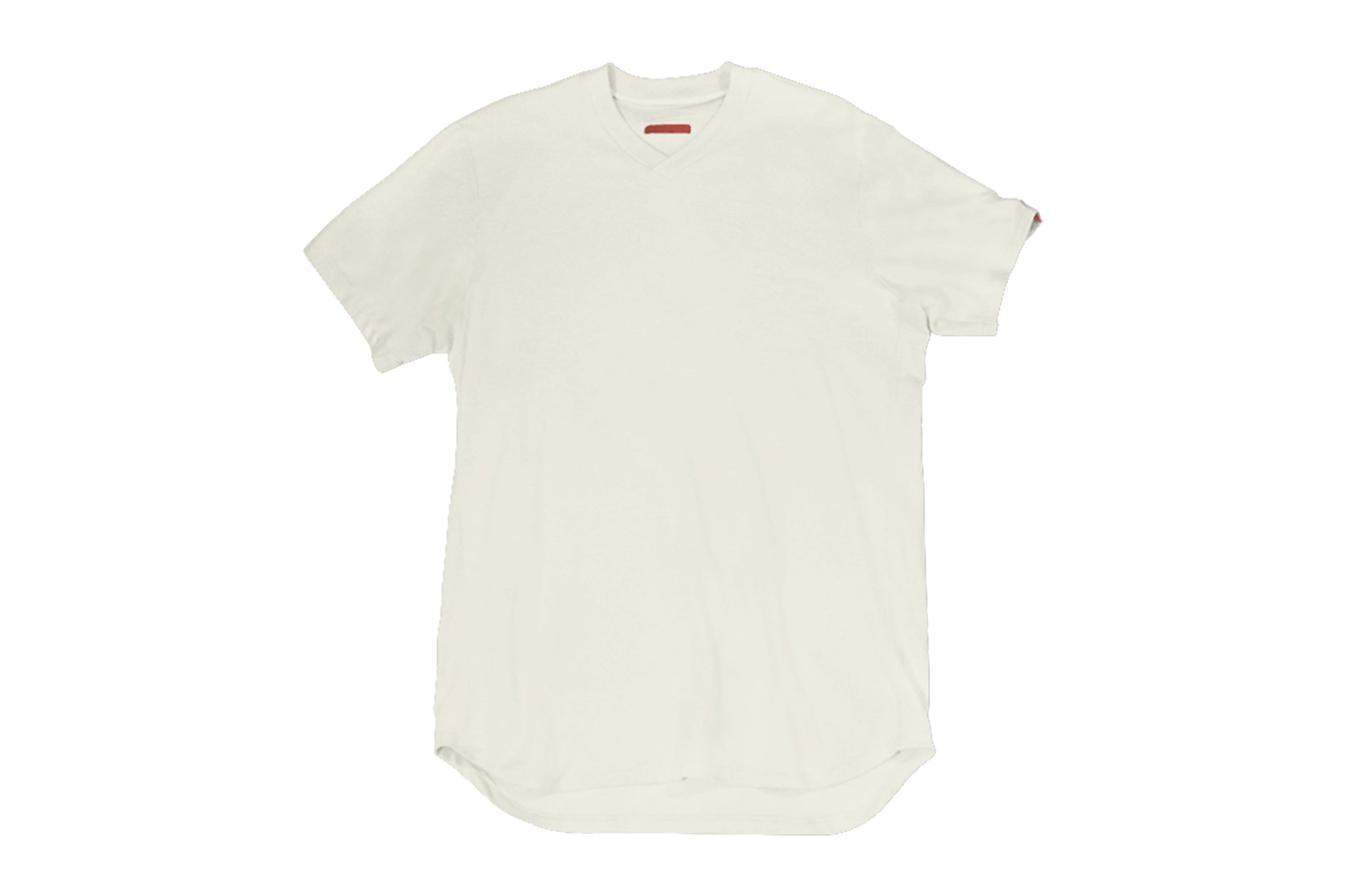 Warren Peace - Teller V-Neck T-Shirt in Fog Front - Designer Streetwear