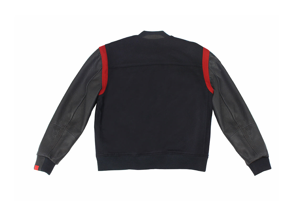 Warren Peace - Havoc Navy Varsity Jacket Back - Designer Streetwear