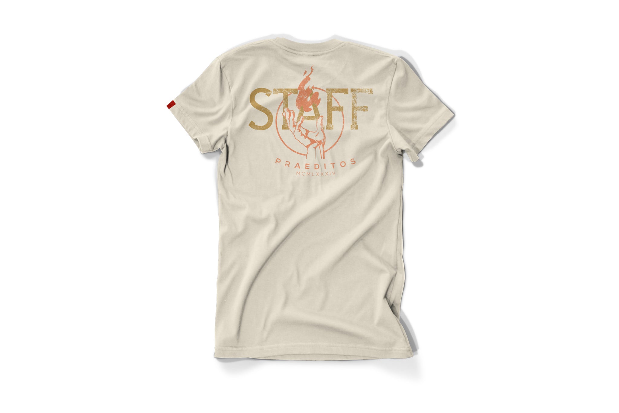 Warren Peace - School of the Gifted Graphic T-Shirt in Sand Back - Designer Streetwear