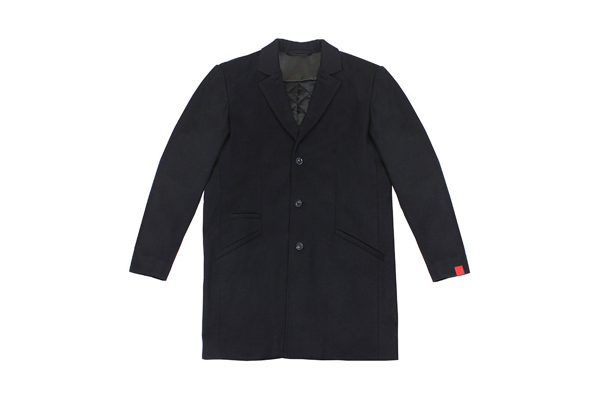 Saint Topcoat in Navy Front - Warren Peace - Designer Streetwear