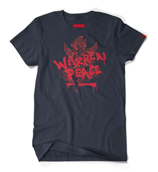 Warren Peace - Peacemaker Graphic T-Shirt in Navy Cover - Designer Streetwear