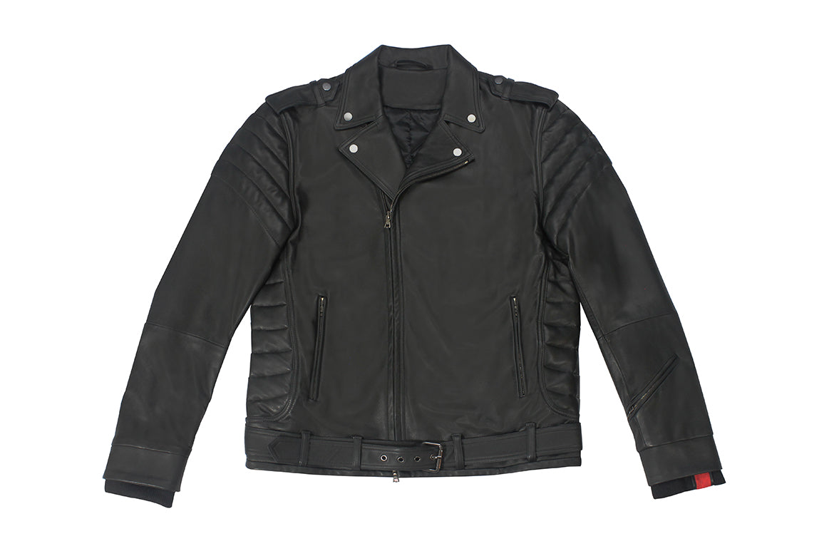 Warren Peace - Black Lamb Reaper Rider Jacket Front - Designer Streetwear