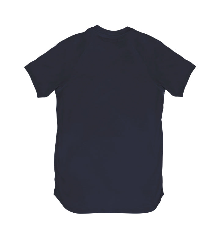 Warren Peace - Teller Short Sleeve V-Neck in Navy Back - Designer Streetwear