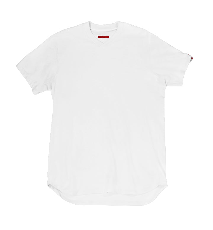 Warren Peace - Teller Short Sleeve V-Neck in White Front - Designer Streetwear