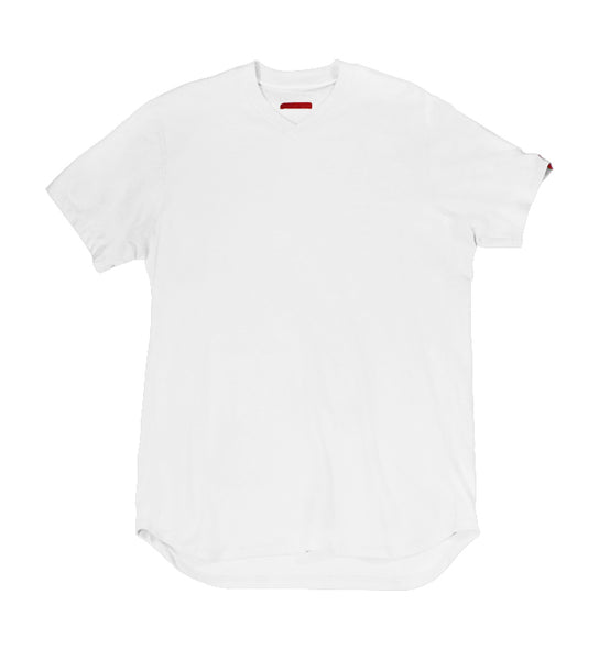 Warren Peace - Teller Short Sleeve V-Neck in White Cover - Designer Streetwear